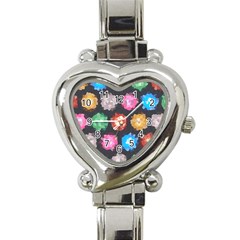 Background Colorful Abstract Heart Italian Charm Watch