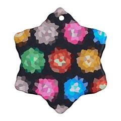 Background Colorful Abstract Snowflake Ornament (Two Sides)