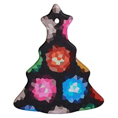 Background Colorful Abstract Christmas Tree Ornament (Two Sides)