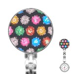 Background Colorful Abstract Stainless Steel Nurses Watch Front