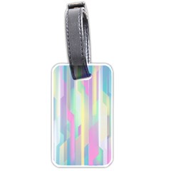 Background Abstract Pastels Luggage Tags (one Side) 