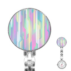 Background Abstract Pastels Stainless Steel Nurses Watch by Nexatart