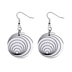 Spiral Eddy Route Symbol Bent Mini Button Earrings by Nexatart