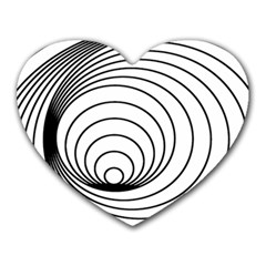 Spiral Eddy Route Symbol Bent Heart Mousepads by Nexatart