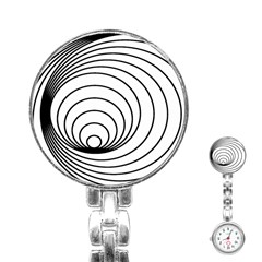 Spiral Eddy Route Symbol Bent Stainless Steel Nurses Watch by Nexatart