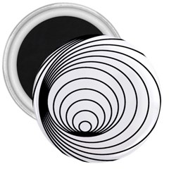 Spiral Eddy Route Symbol Bent 3  Magnets by Nexatart