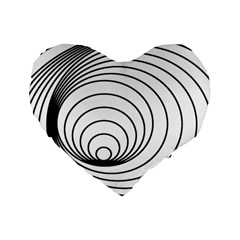 Spiral Eddy Route Symbol Bent Standard 16  Premium Heart Shape Cushions by Nexatart