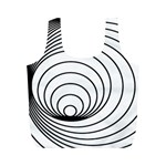 Spiral Eddy Route Symbol Bent Full Print Recycle Bags (M)  Back