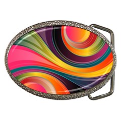 Abstract Colorful Background Wavy Belt Buckles by Nexatart