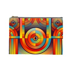 Background Colorful Abstract Cosmetic Bag (large)  by Nexatart