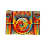 Background Colorful Abstract Cosmetic Bag (Large)  Front