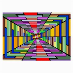 Art Vanishing Point Vortex 3d Large Glasses Cloth (2-side) by Nexatart