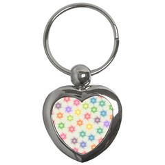 Polygon Geometric Background Star Key Chains (heart) 