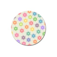 Polygon Geometric Background Star Magnet 3  (round) by Nexatart