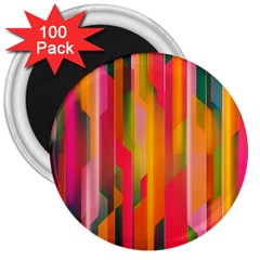 Background Abstract Colorful 3  Magnets (100 pack)