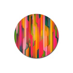 Background Abstract Colorful Magnet 3  (Round)