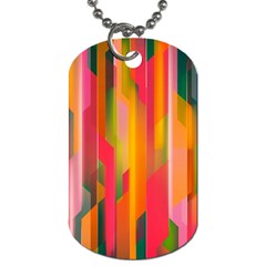 Background Abstract Colorful Dog Tag (One Side)