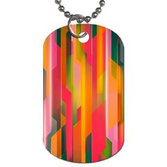 Background Abstract Colorful Dog Tag (Two Sides)