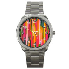 Background Abstract Colorful Sport Metal Watch