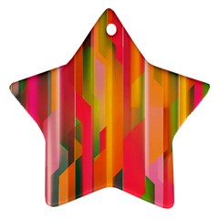 Background Abstract Colorful Star Ornament (Two Sides)