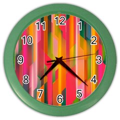 Background Abstract Colorful Color Wall Clocks