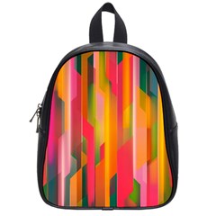 Background Abstract Colorful School Bag (Small)