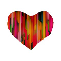 Background Abstract Colorful Standard 16  Premium Heart Shape Cushions