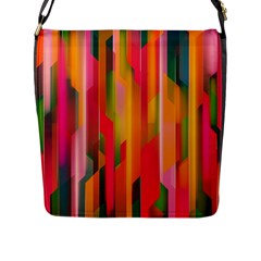 Background Abstract Colorful Flap Messenger Bag (L) 