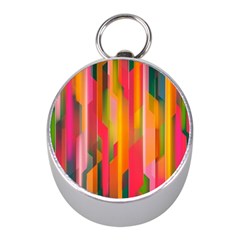 Background Abstract Colorful Mini Silver Compasses