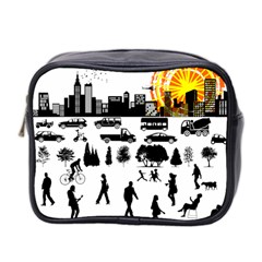 Good Morning, City Mini Toiletries Bag 2-side by FunnyCow