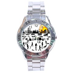 Good Morning, City Stainless Steel Analogue Watch by FunnyCow