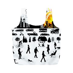 Good Morning, City Full Print Recycle Bags (m)  by FunnyCow