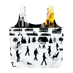 Good Morning, City Full Print Recycle Bags (l)  by FunnyCow