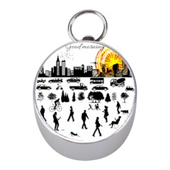 Good Morning, City Mini Silver Compasses by FunnyCow