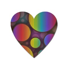 Background Colorful Abstract Circle Heart Magnet by Nexatart