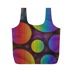 Background Colorful Abstract Circle Full Print Recycle Bags (m)  by Nexatart