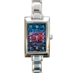 Water Color Red Rectangle Italian Charm Watch