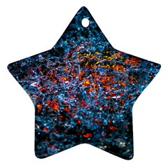 Water Color Orange Star Ornament (Two Sides)