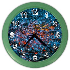 Water Color Orange Color Wall Clocks