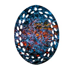 Water Color Orange Ornament (Oval Filigree)