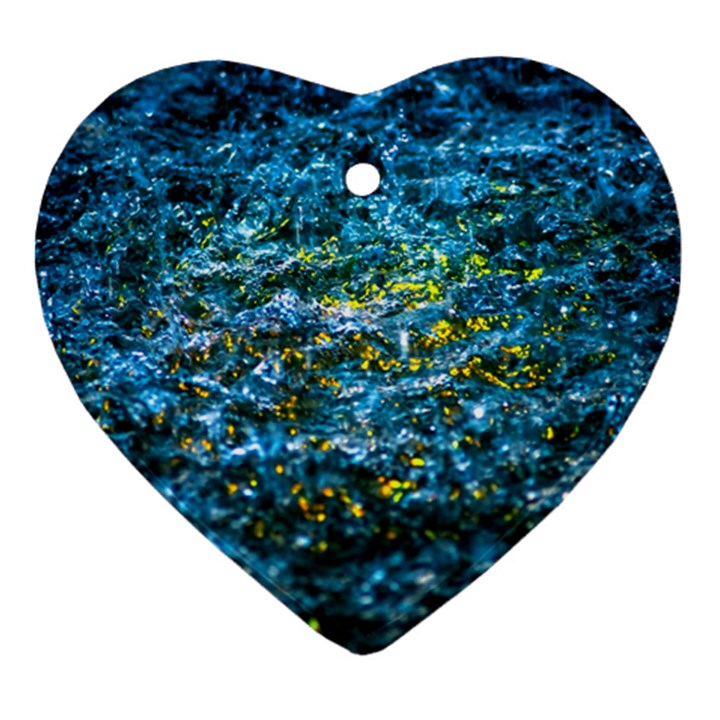 Water Color Yellow Ornament (Heart)