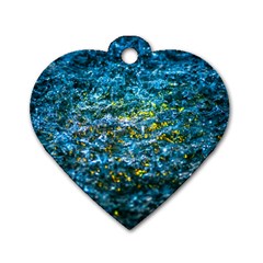 Water Color Yellow Dog Tag Heart (one Side) by FunnyCow