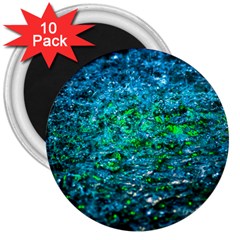 Water Color Green 3  Magnets (10 Pack) 