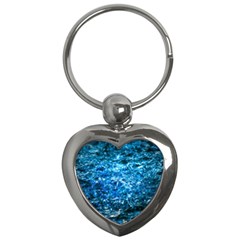 Water Color Blue Key Chains (heart)  by FunnyCow