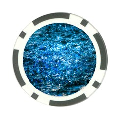 Water Color Blue Poker Chip Card Guard (10 pack)