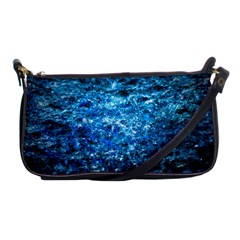 Water Color Blue Shoulder Clutch Bags