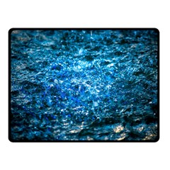 Water Color Blue Double Sided Fleece Blanket (Small) 