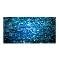 Water Color Blue Satin Wrap by FunnyCow