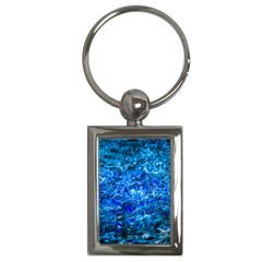 Water Color Navy Blue Key Chains (rectangle)  by FunnyCow