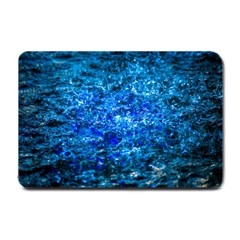 Water Color Navy Blue Small Doormat  by FunnyCow